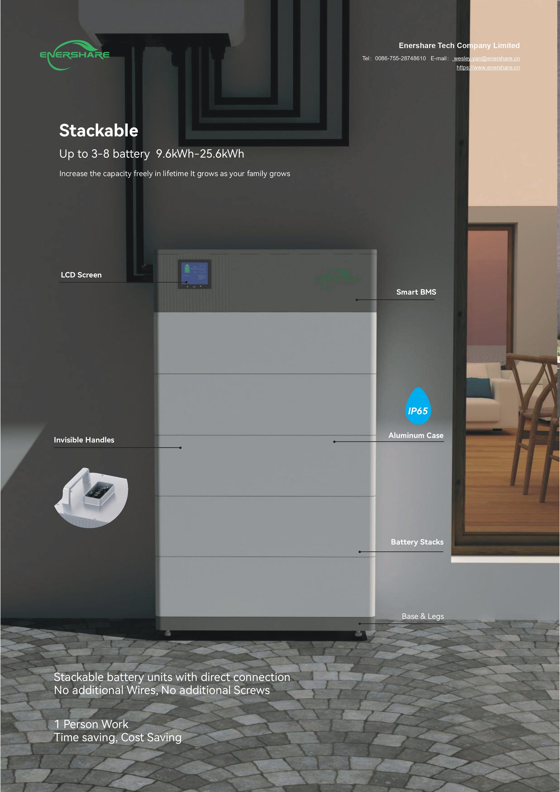 Enershare Energy-Core aukštos įtampos modulinė baterija