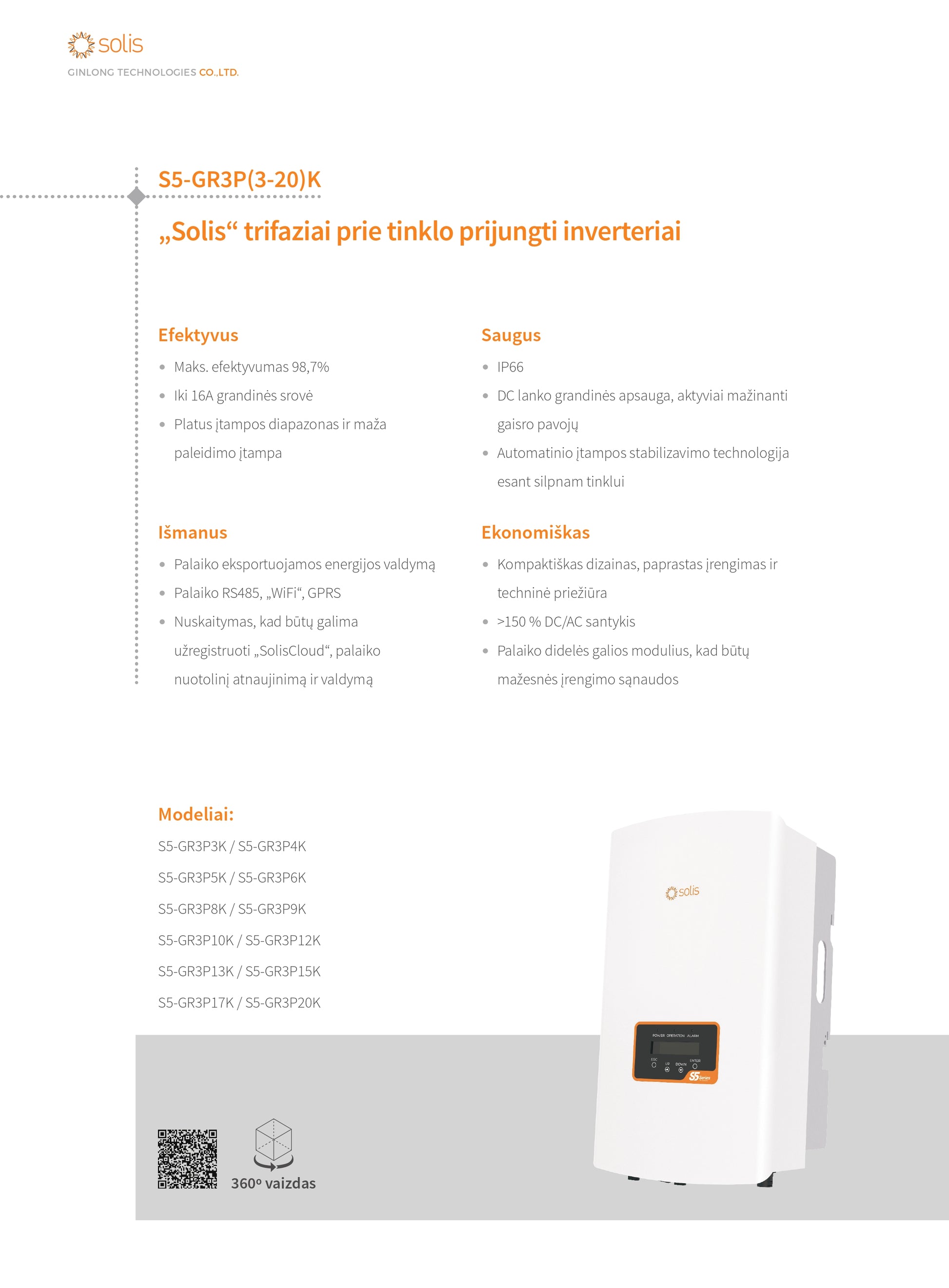 Solis GR3P8K-S5 3-20 kW datasheet