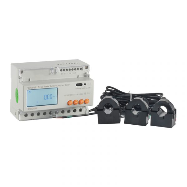 Trifazis elektros skaitiklis Smart Meter SOLIS su 3*220/380V įtampa ir tikslumo diapazonu ±0.2% įtampai ir srovei, skirtas energijos suvartojimo matavimui.