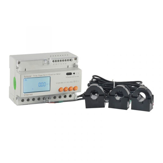 Trifazis elektros skaitiklis Smart Meter SOLIS su 3*220/380V įtampa ir tikslumo diapazonu ±0.2% įtampai ir srovei, skirtas energijos suvartojimo matavimui.